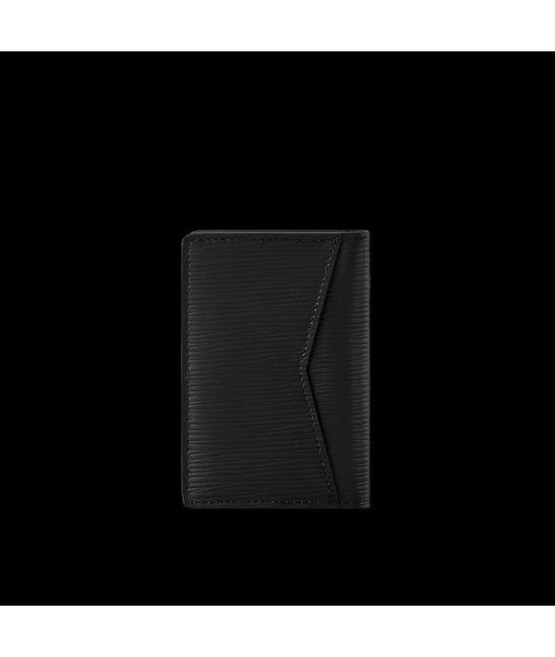 LOUIS VUITTON Черный кожаный кардхолдер, фото 6