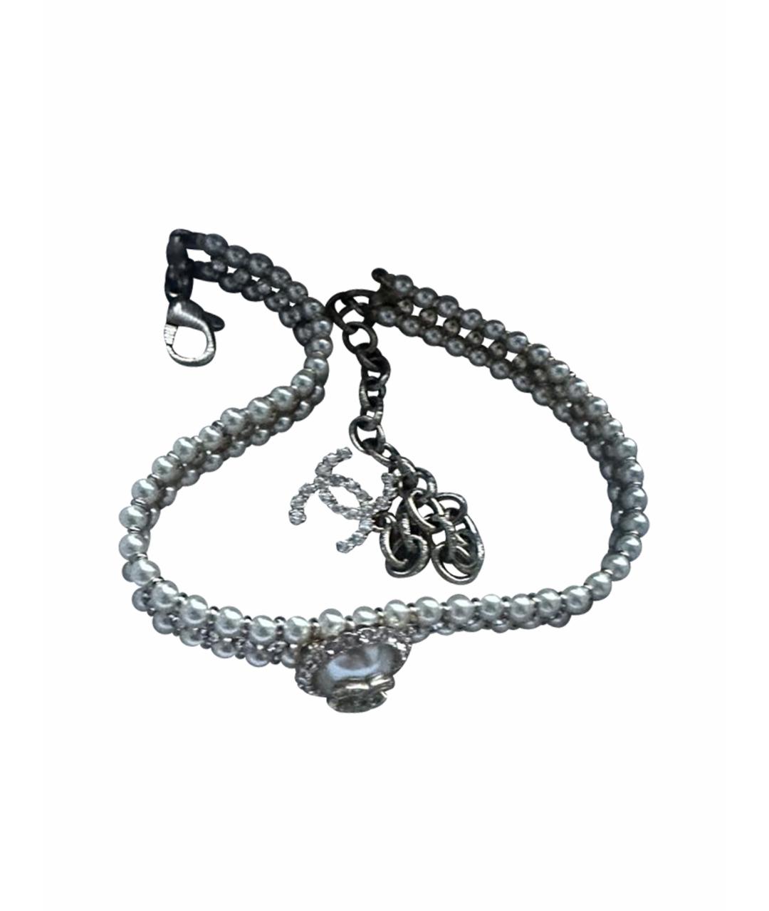 CHANEL Белый жемчужный чокер, фото 1