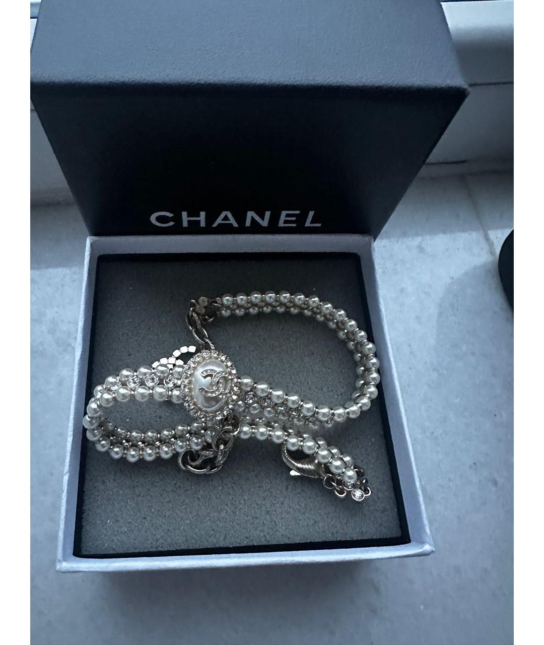 CHANEL Белый жемчужный чокер, фото 2