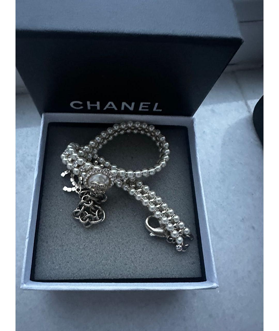 CHANEL Белый жемчужный чокер, фото 3