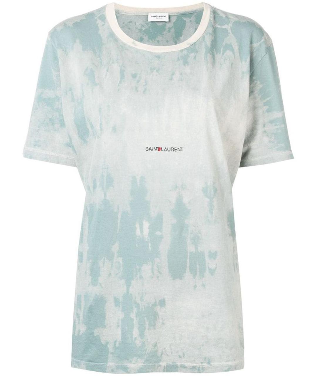 SAINT LAURENT Мульти хлопковая футболка, фото 1
