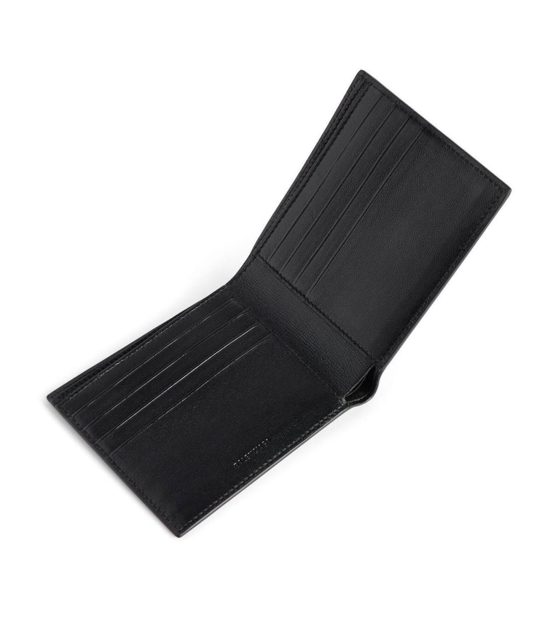 BALENCIAGA Черный кожаный кошелек, фото 3