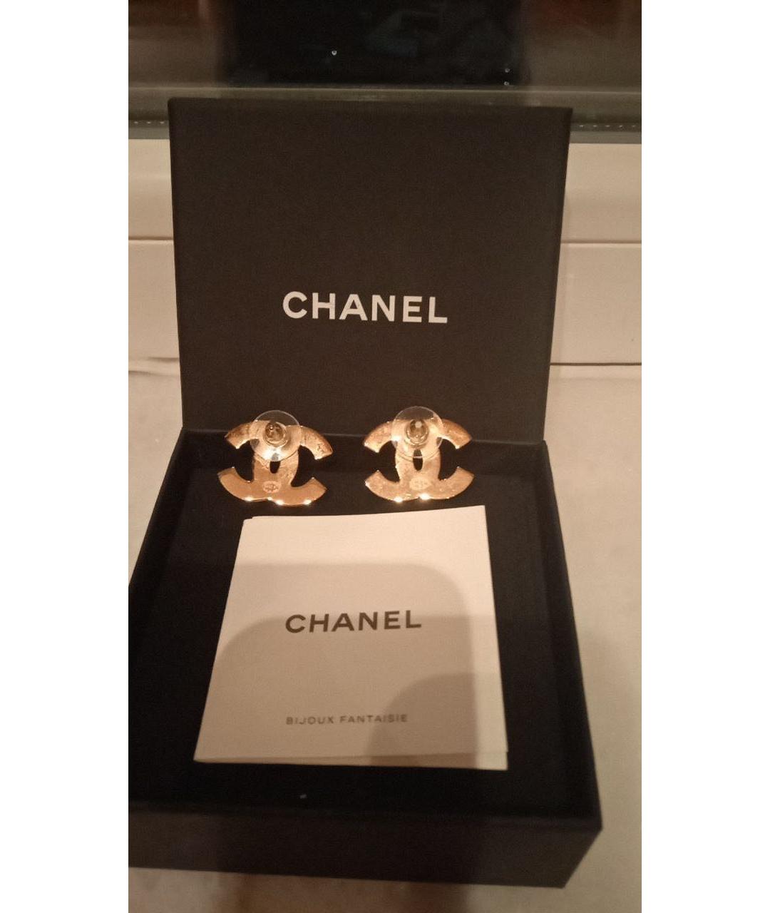 CHANEL Черные серьги, фото 2