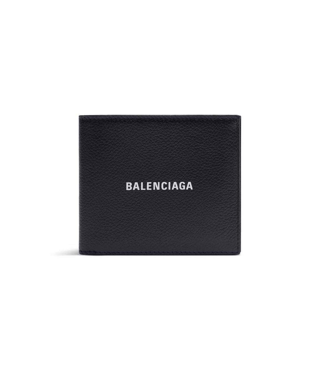 BALENCIAGA Черный кожаный кошелек, фото 1