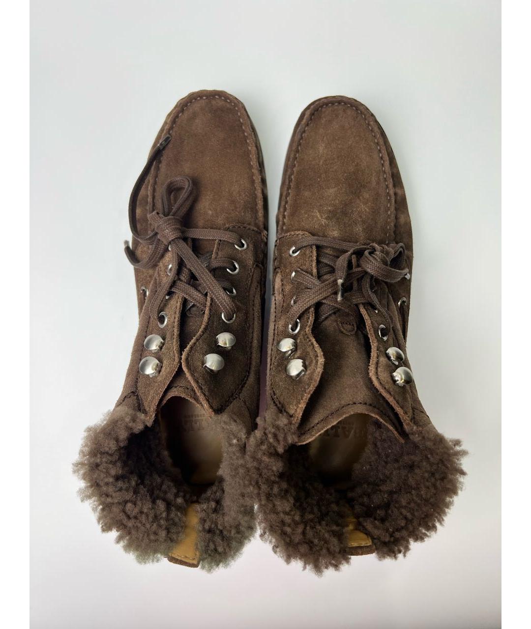 BALLY Коричневые замшевые высокие ботинки, фото 4