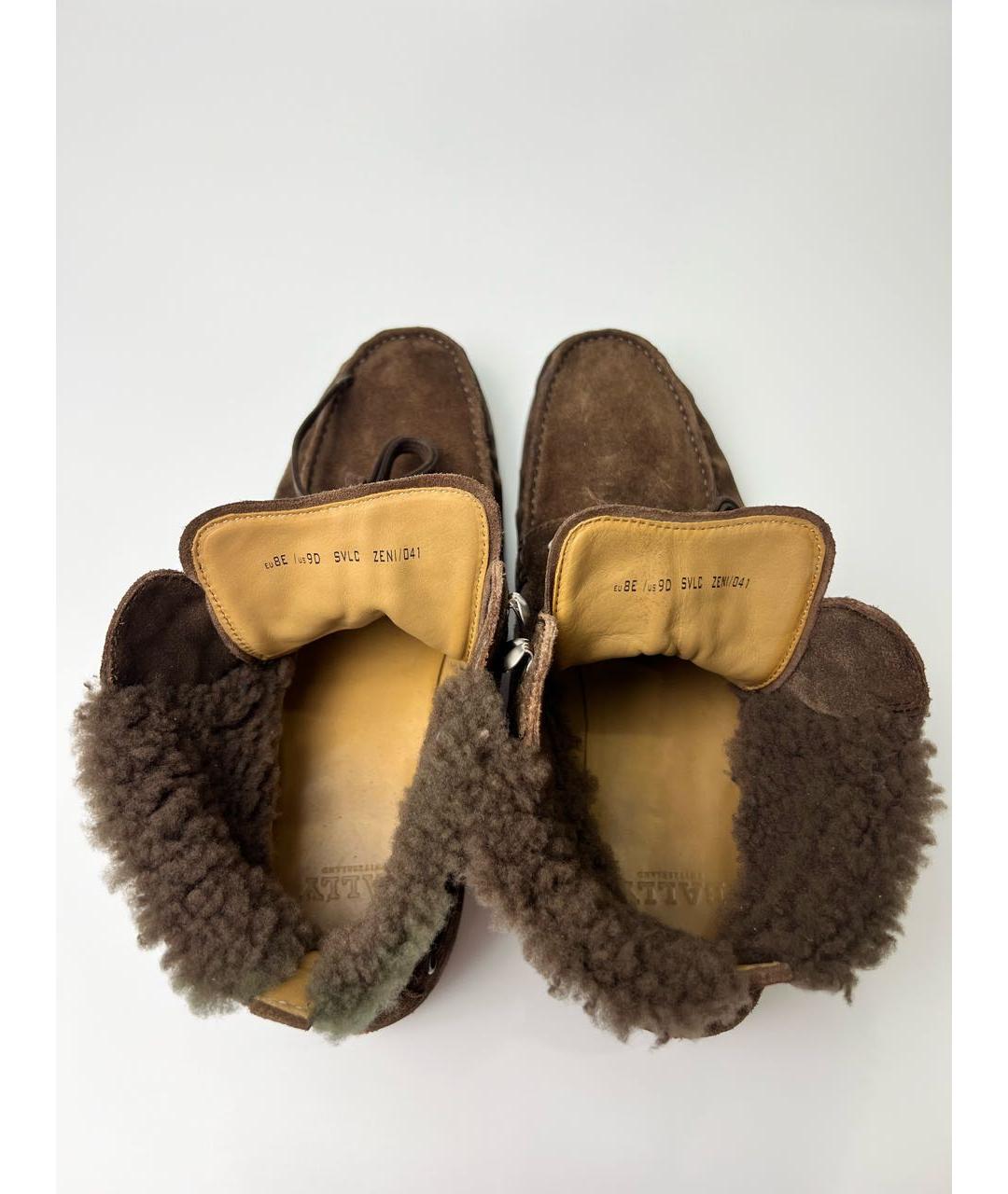 BALLY Коричневые замшевые высокие ботинки, фото 6