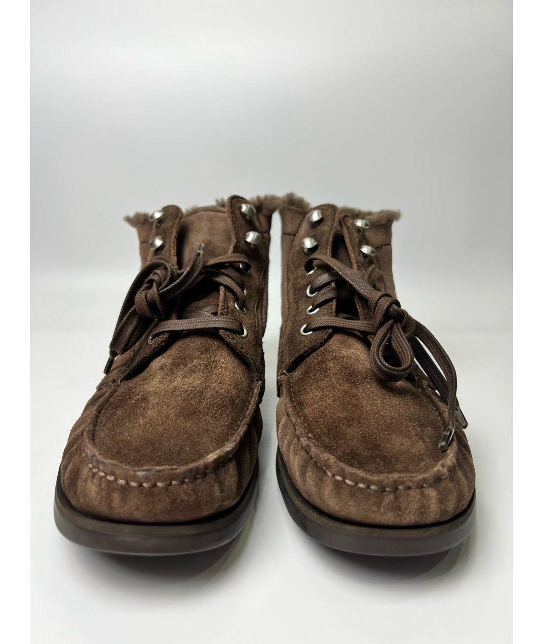 BALLY Коричневые замшевые высокие ботинки, фото 8