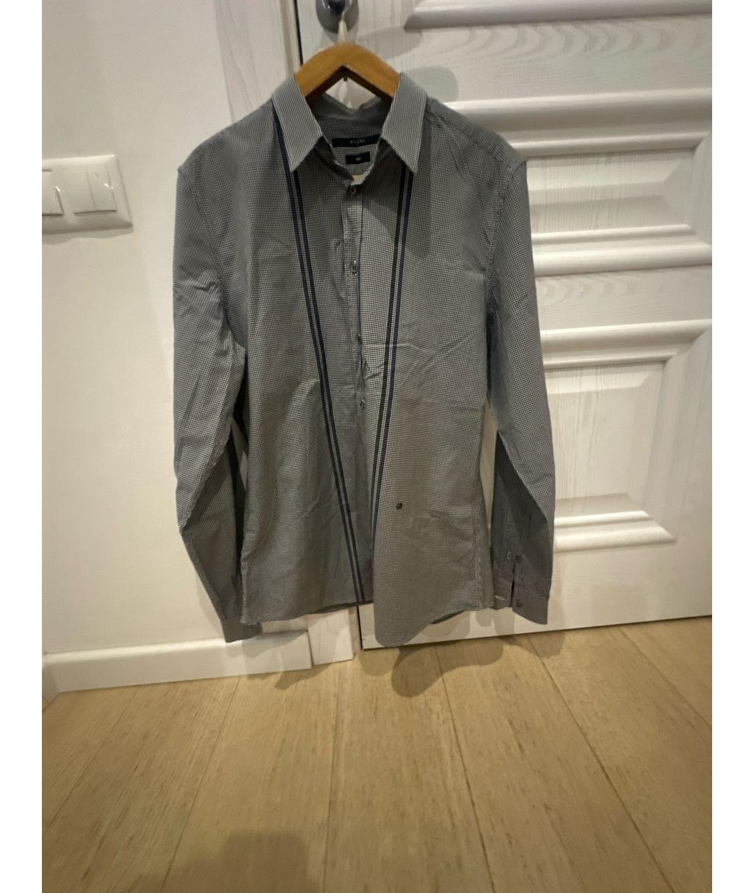 GUCCI Серая хлопковая классическая рубашка, фото 5