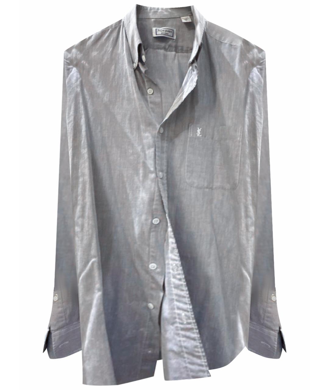 SAINT LAURENT Голубая хлопковая рубашка, фото 1