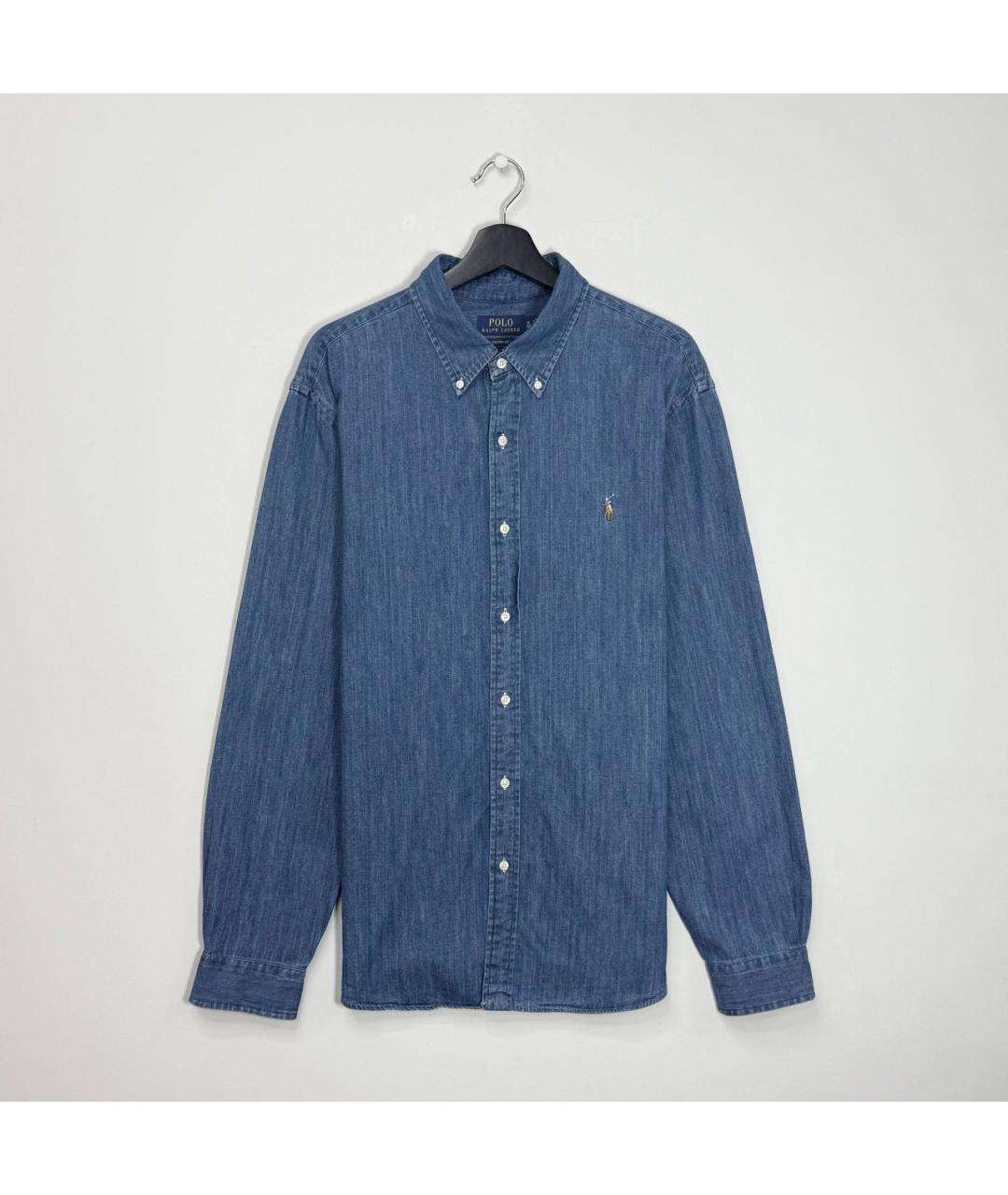 POLO RALPH LAUREN Темно-синяя хлопковая кэжуал рубашка, фото 6