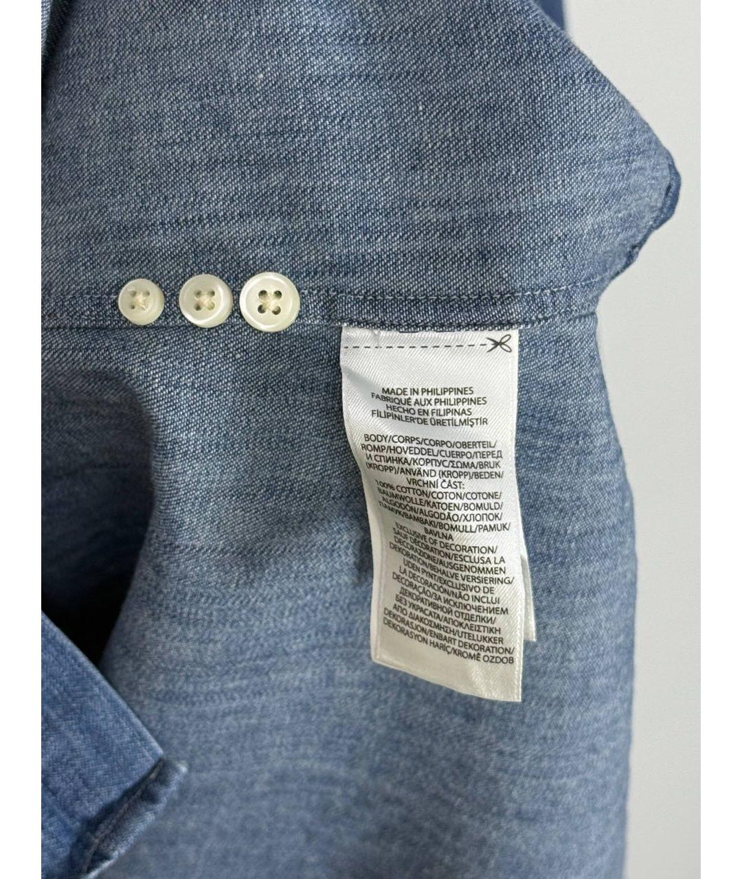 POLO RALPH LAUREN Темно-синяя хлопковая кэжуал рубашка, фото 5