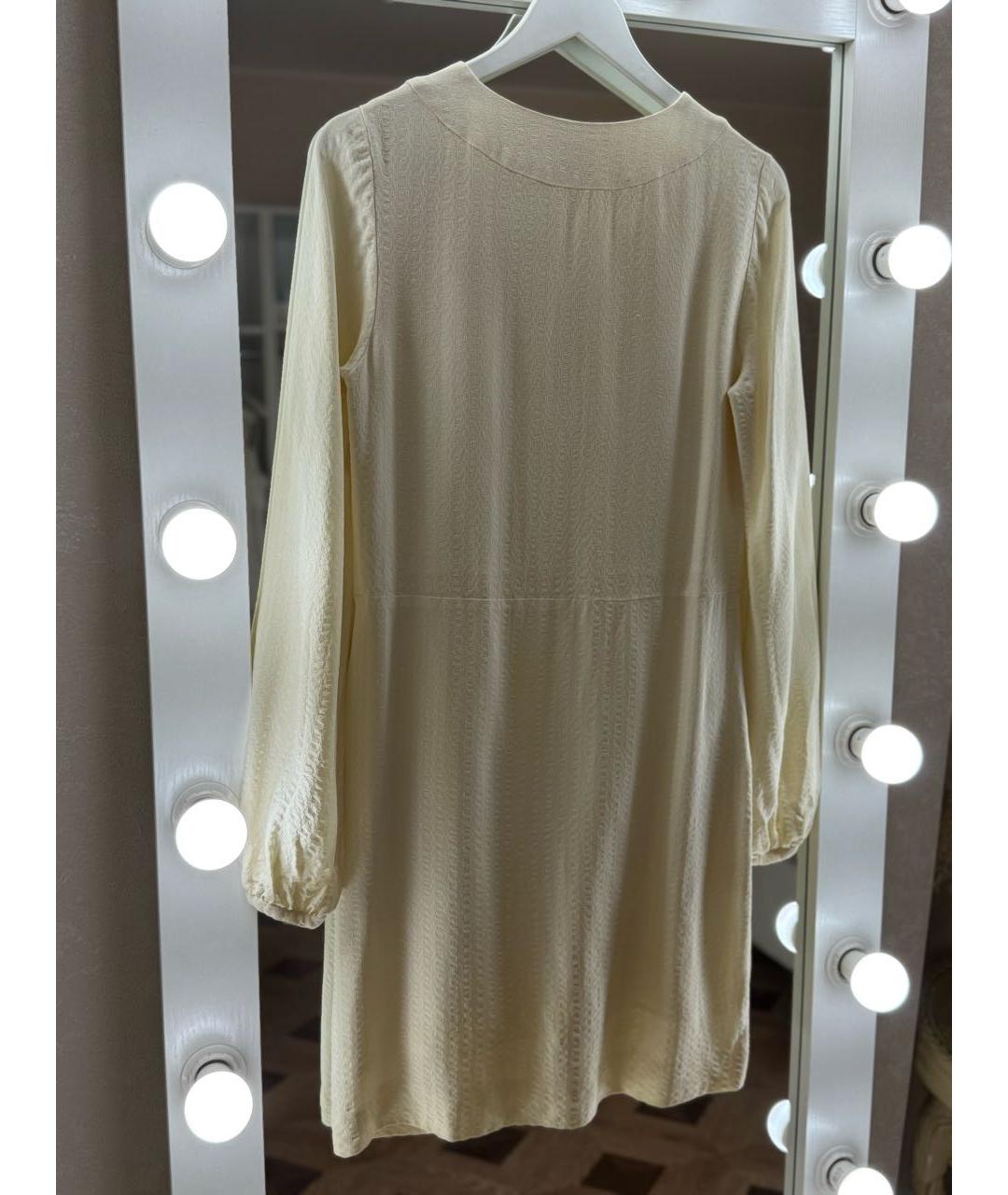 CHLOE Бежевое шелковое повседневное платье, фото 2