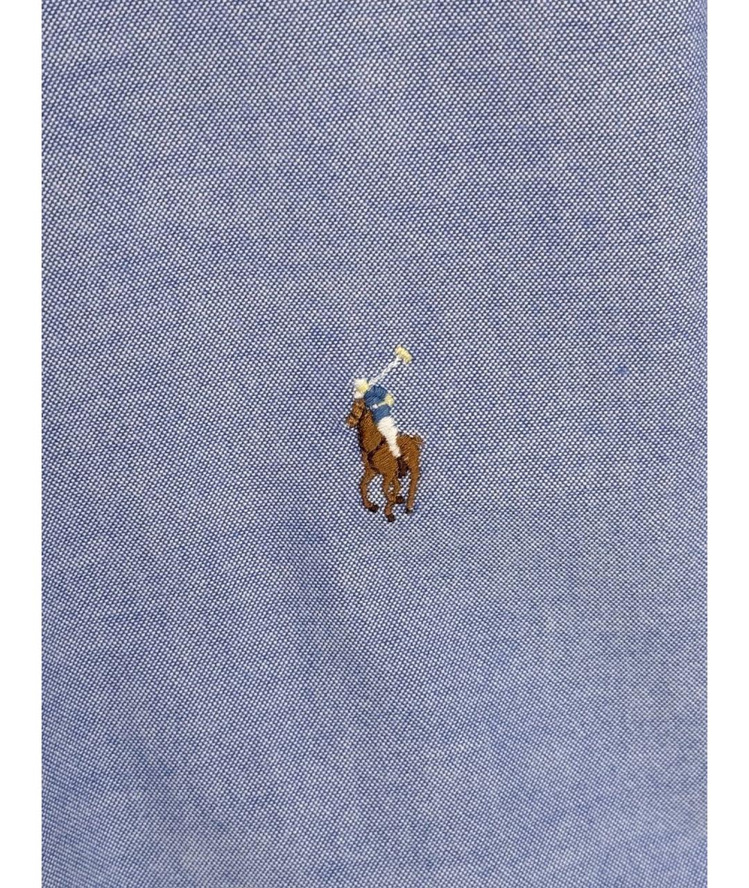 POLO RALPH LAUREN Голубая хлопковая кэжуал рубашка, фото 3