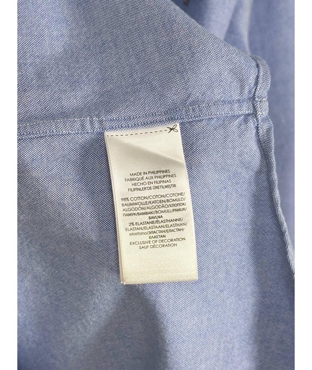 POLO RALPH LAUREN Голубая хлопковая кэжуал рубашка, фото 4