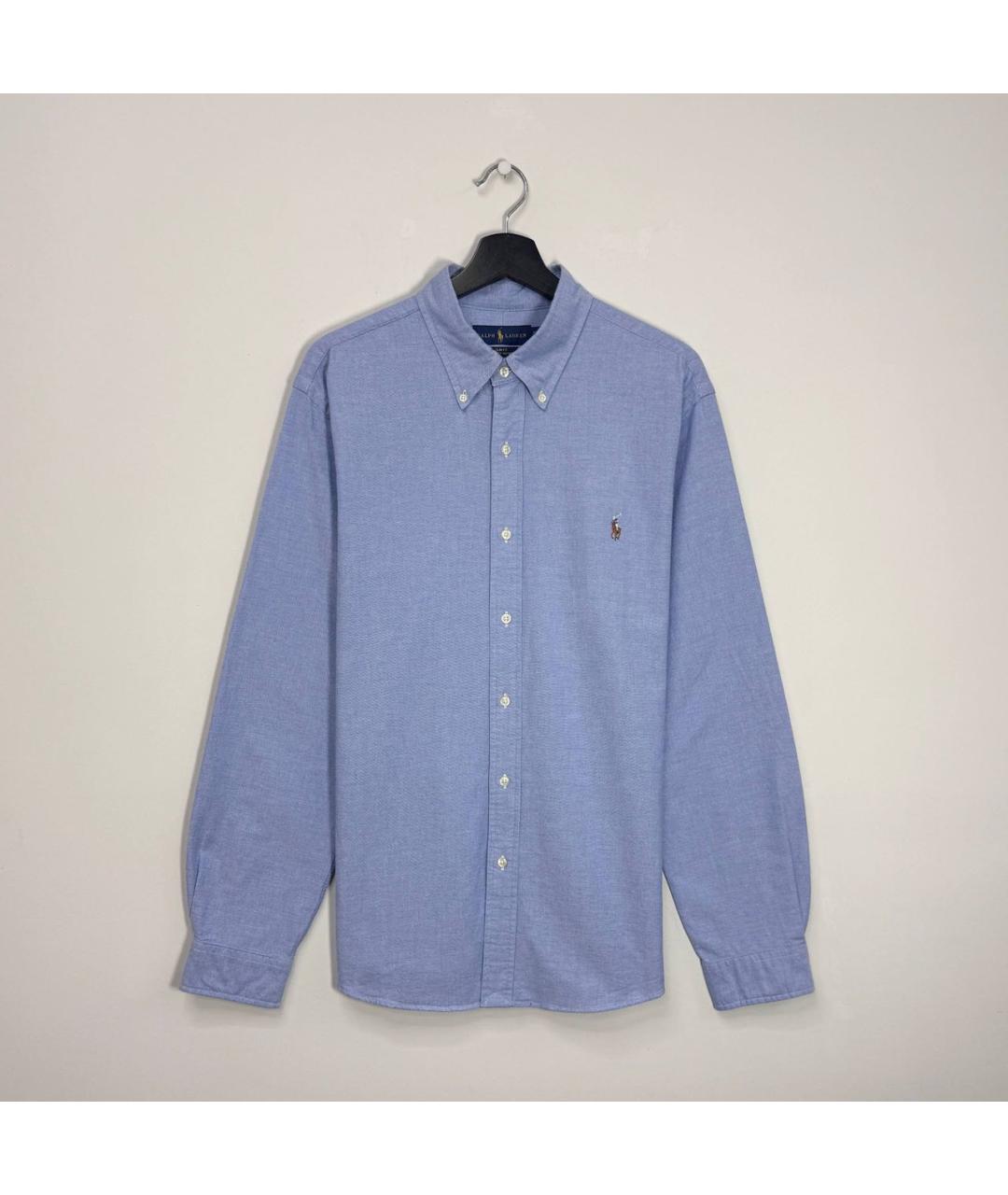 POLO RALPH LAUREN Голубая хлопковая кэжуал рубашка, фото 6