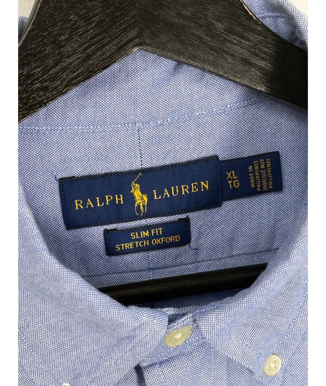 POLO RALPH LAUREN Голубая хлопковая кэжуал рубашка, фото 2