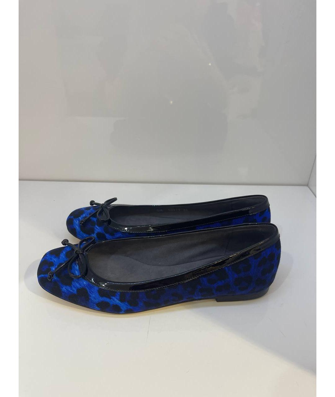 STUART WEITZMAN Синие текстильные балетки, фото 4