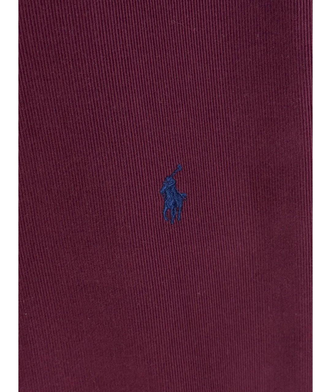 POLO RALPH LAUREN Бордовая хлопковая кэжуал рубашка, фото 3