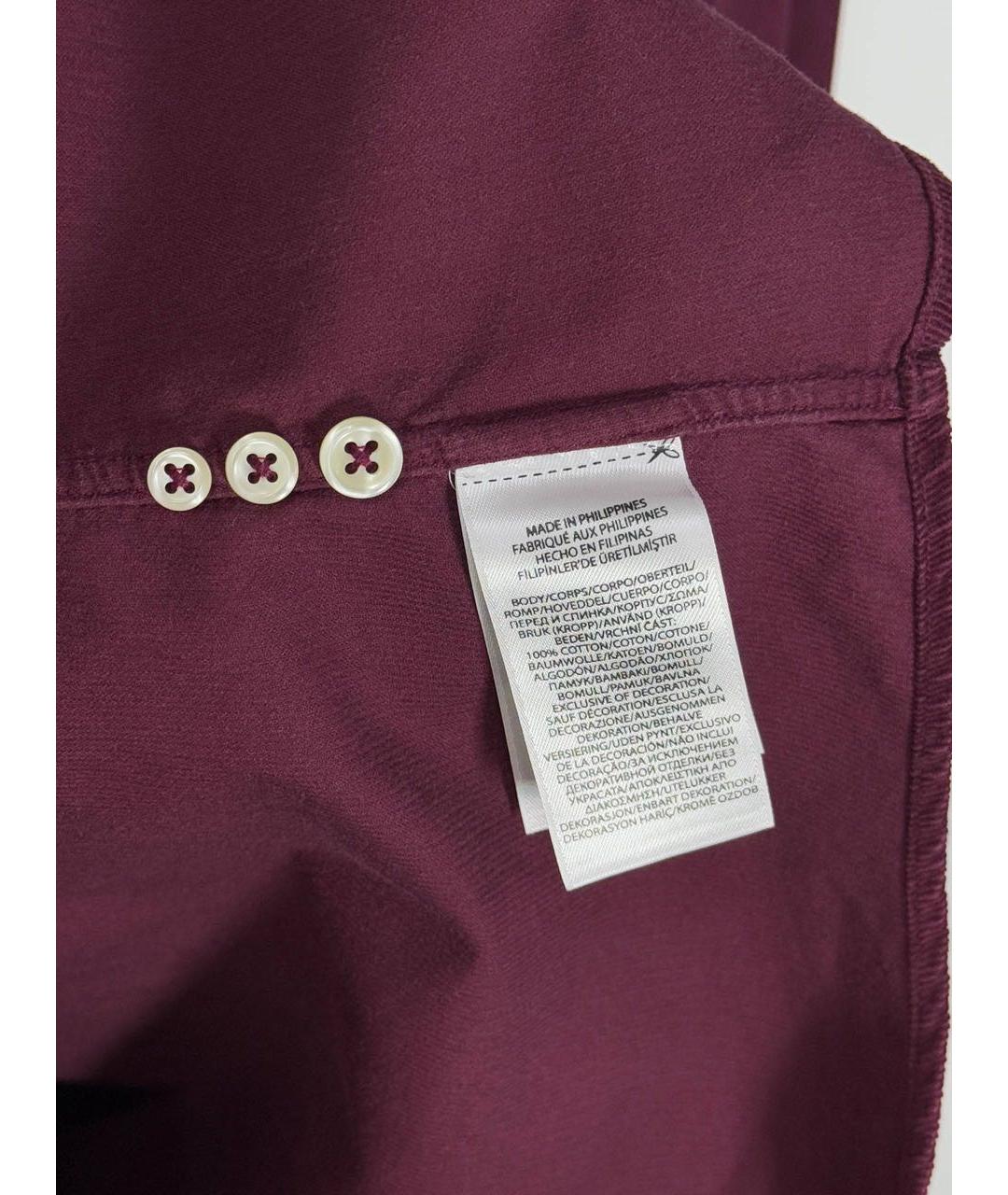 POLO RALPH LAUREN Бордовая хлопковая кэжуал рубашка, фото 4