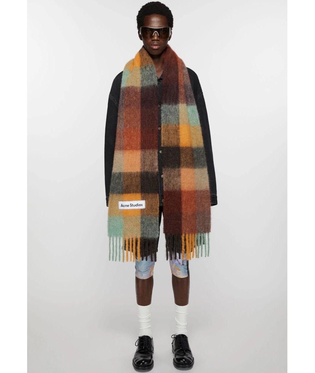 ACNE STUDIOS Мульти шерстяной шарф, фото 3