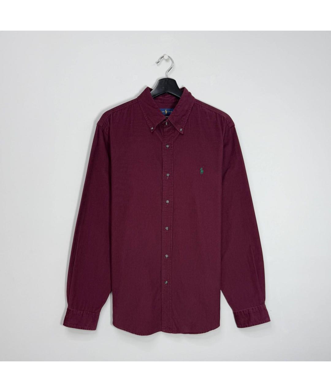 POLO RALPH LAUREN Бордовая хлопковая кэжуал рубашка, фото 6
