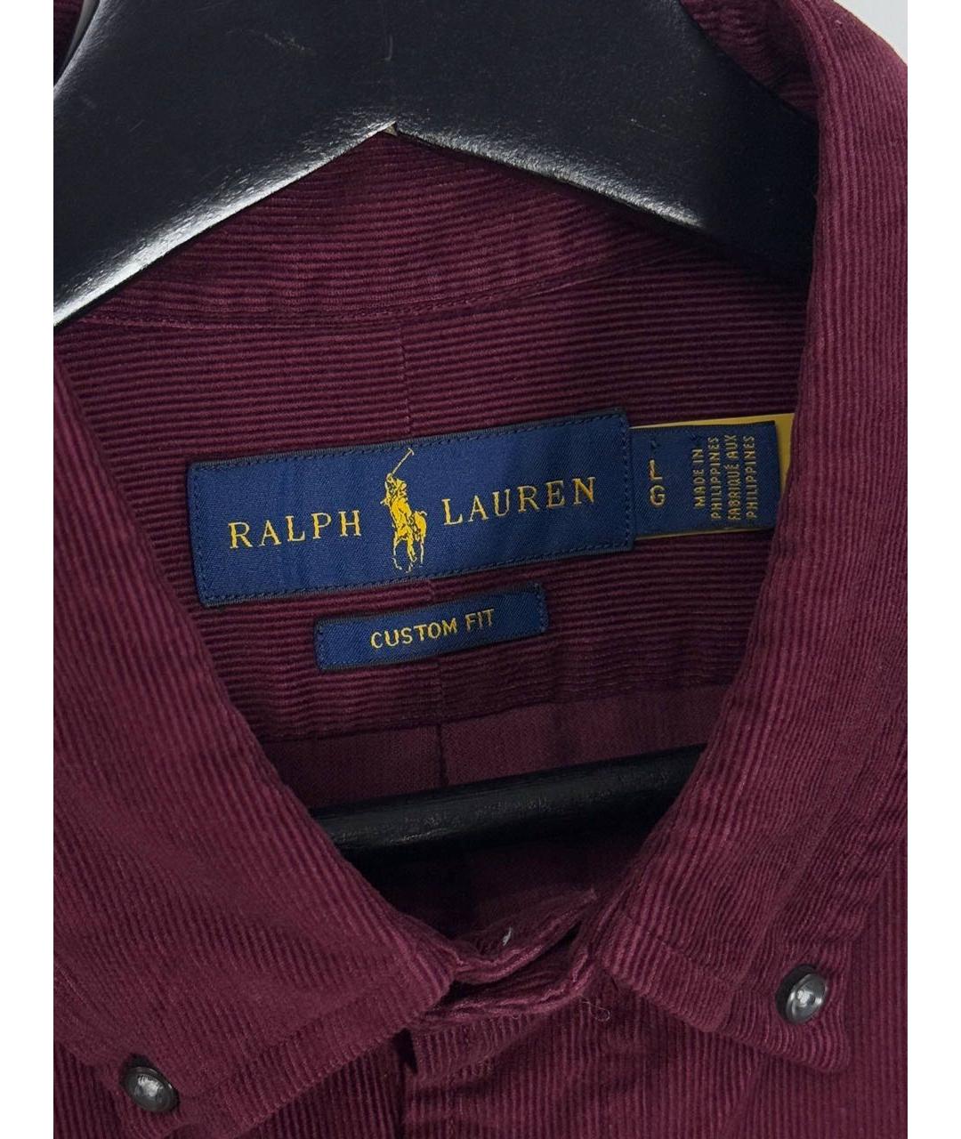 POLO RALPH LAUREN Бордовая хлопковая кэжуал рубашка, фото 2