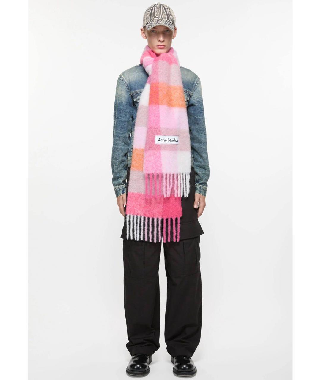 ACNE STUDIOS Мульти шерстяной шарф, фото 3