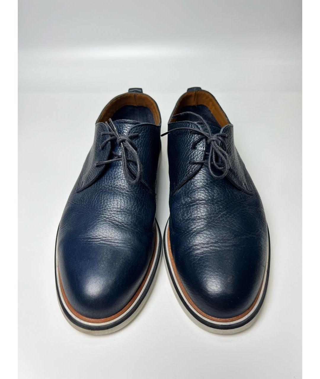 DOUCAL'S Темно-синие кожаные туфли, фото 3