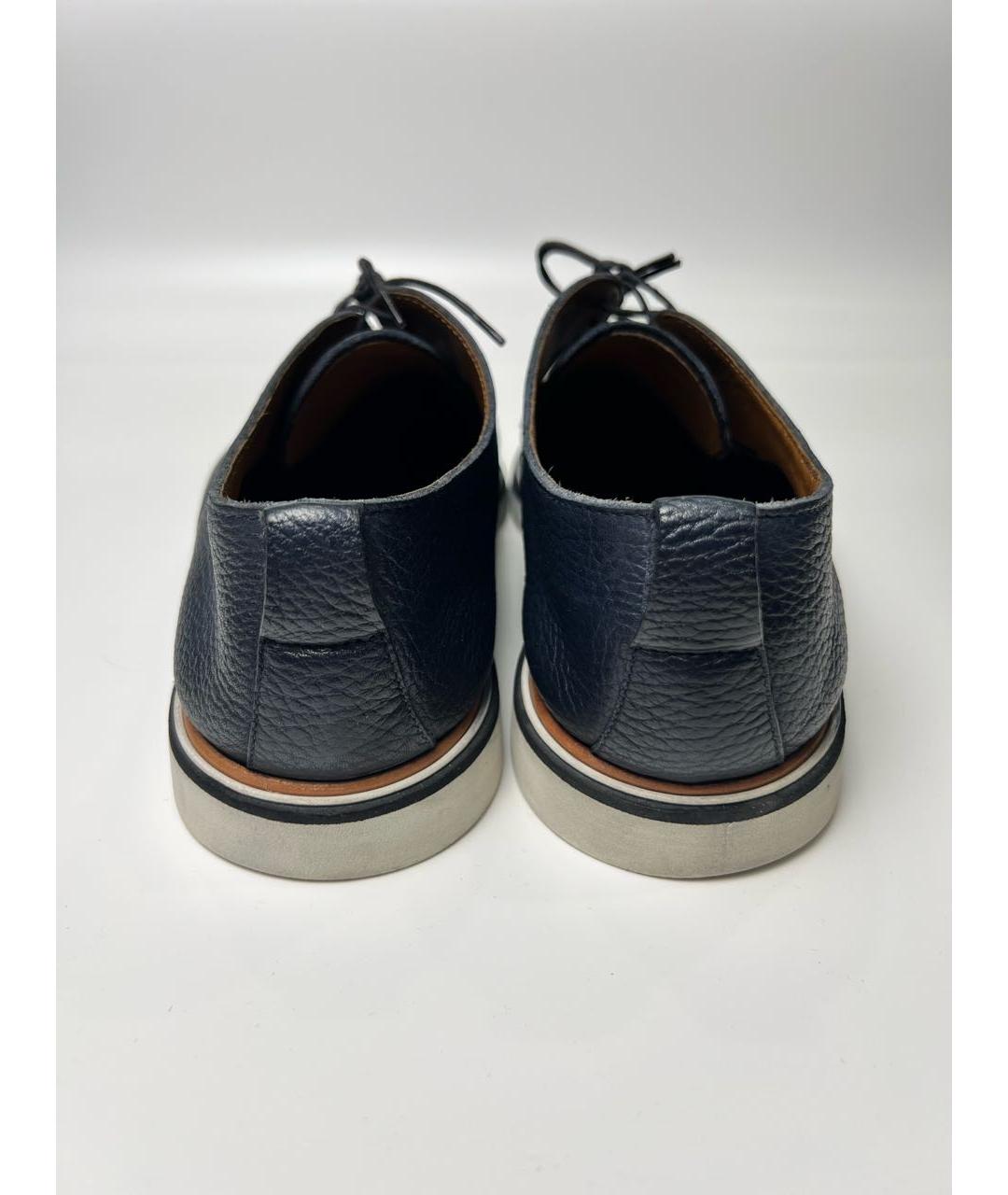 DOUCAL'S Темно-синие кожаные туфли, фото 5