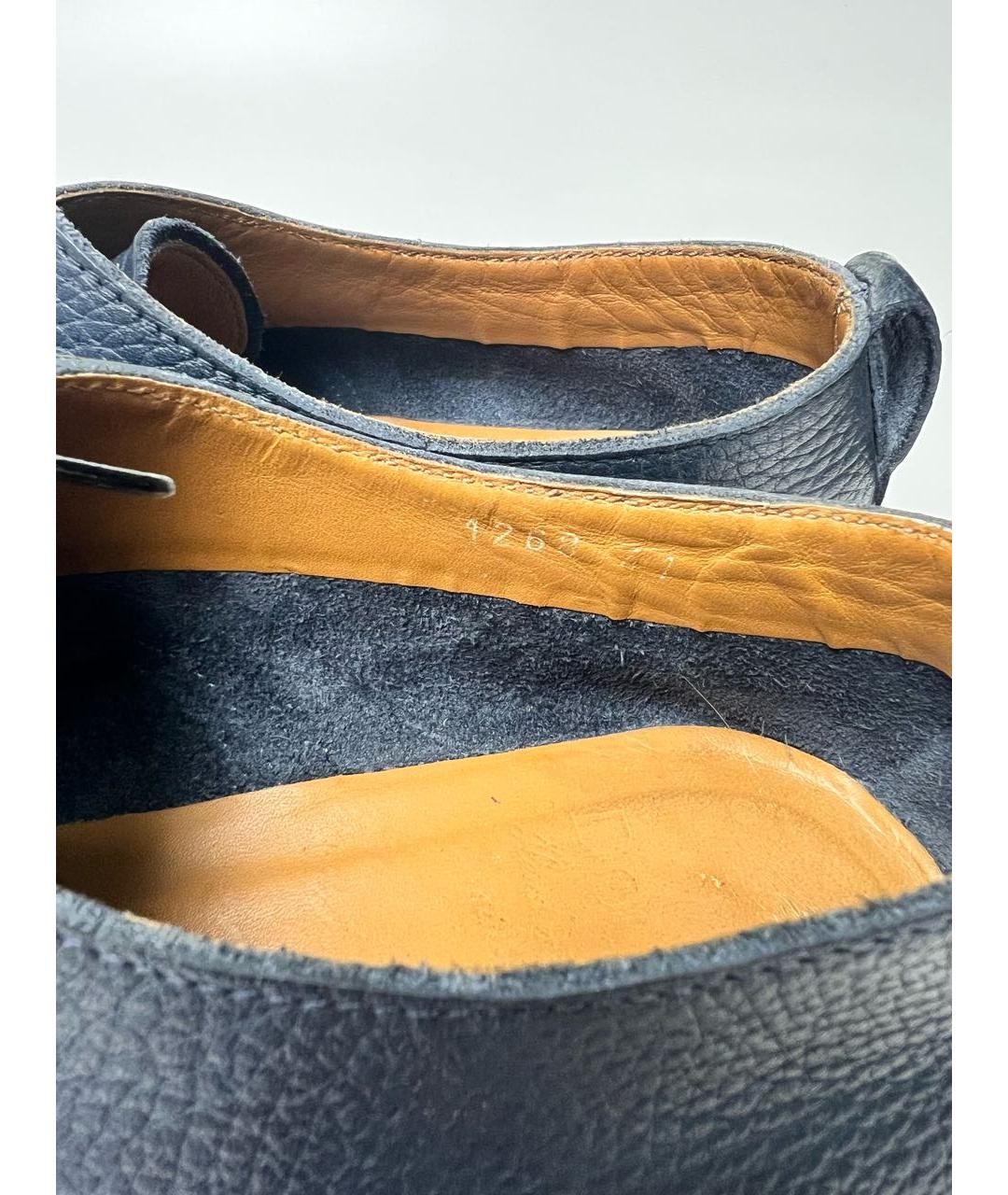 DOUCAL'S Темно-синие кожаные туфли, фото 8