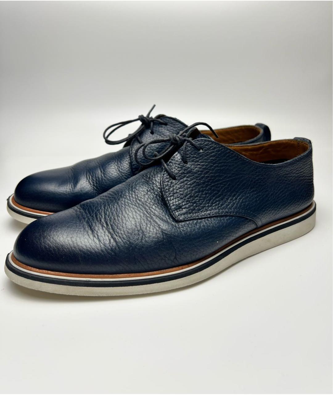 DOUCAL'S Темно-синие кожаные туфли, фото 2