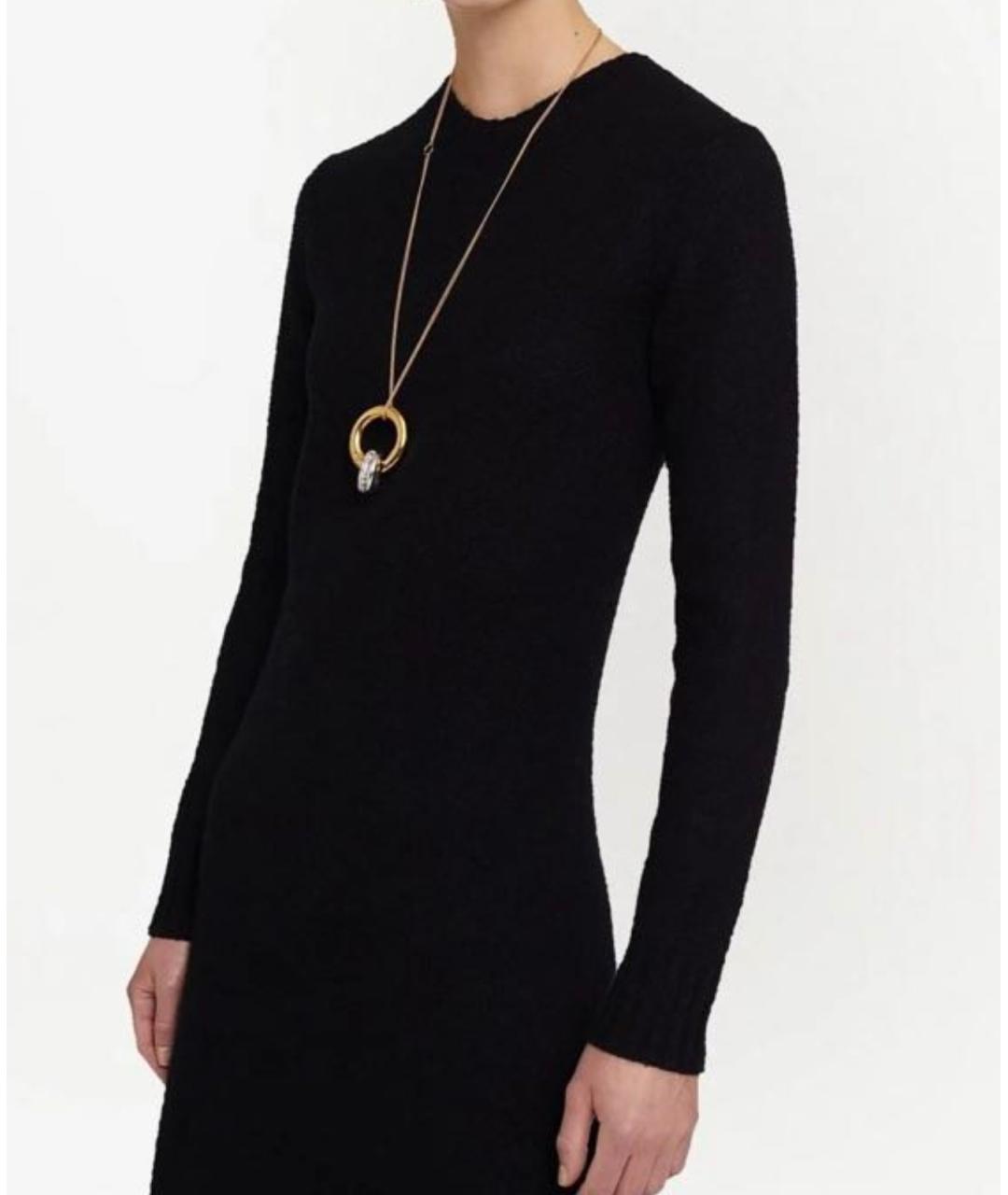JIL SANDER Черное шерстяное платье, фото 3