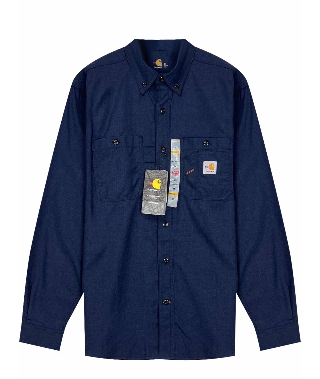 CARHARTT Темно-синяя хлопковая кэжуал рубашка, фото 1