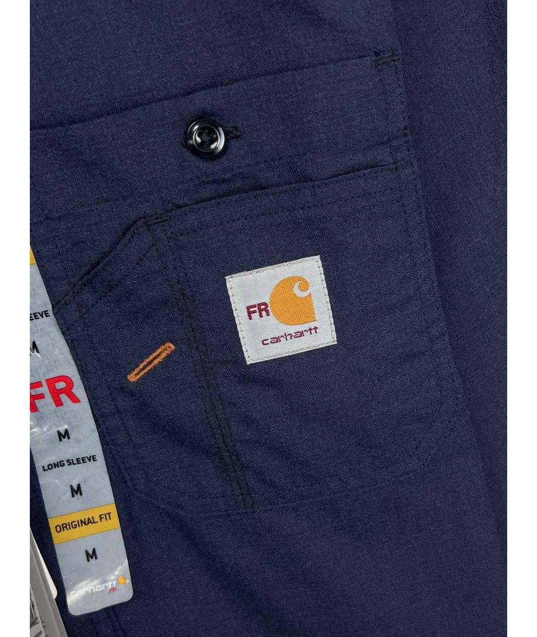 CARHARTT Темно-синяя хлопковая кэжуал рубашка, фото 3