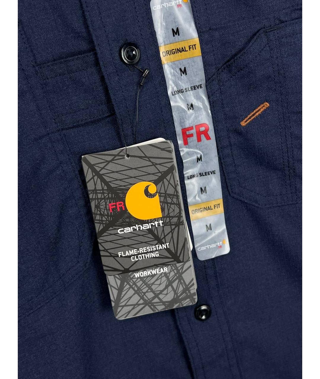 CARHARTT Темно-синяя хлопковая кэжуал рубашка, фото 2