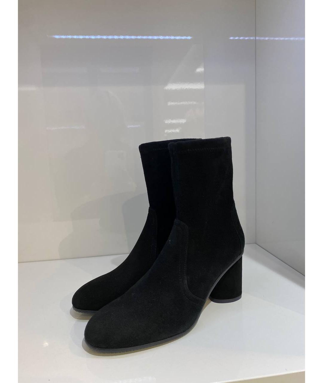 STUART WEITZMAN Черные замшевые сапоги, фото 4
