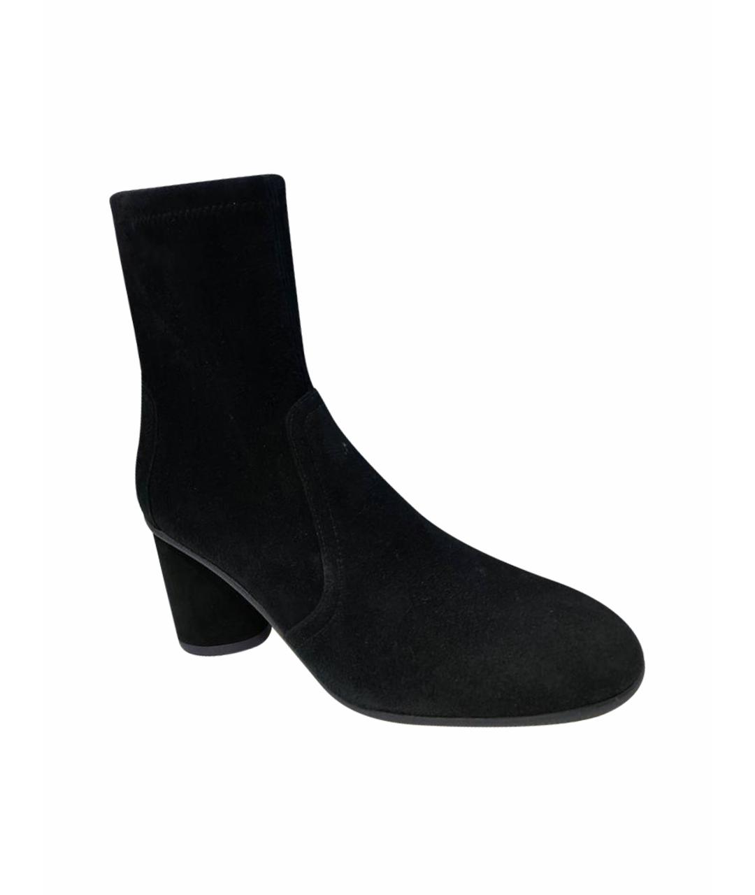 STUART WEITZMAN Черные замшевые сапоги, фото 1
