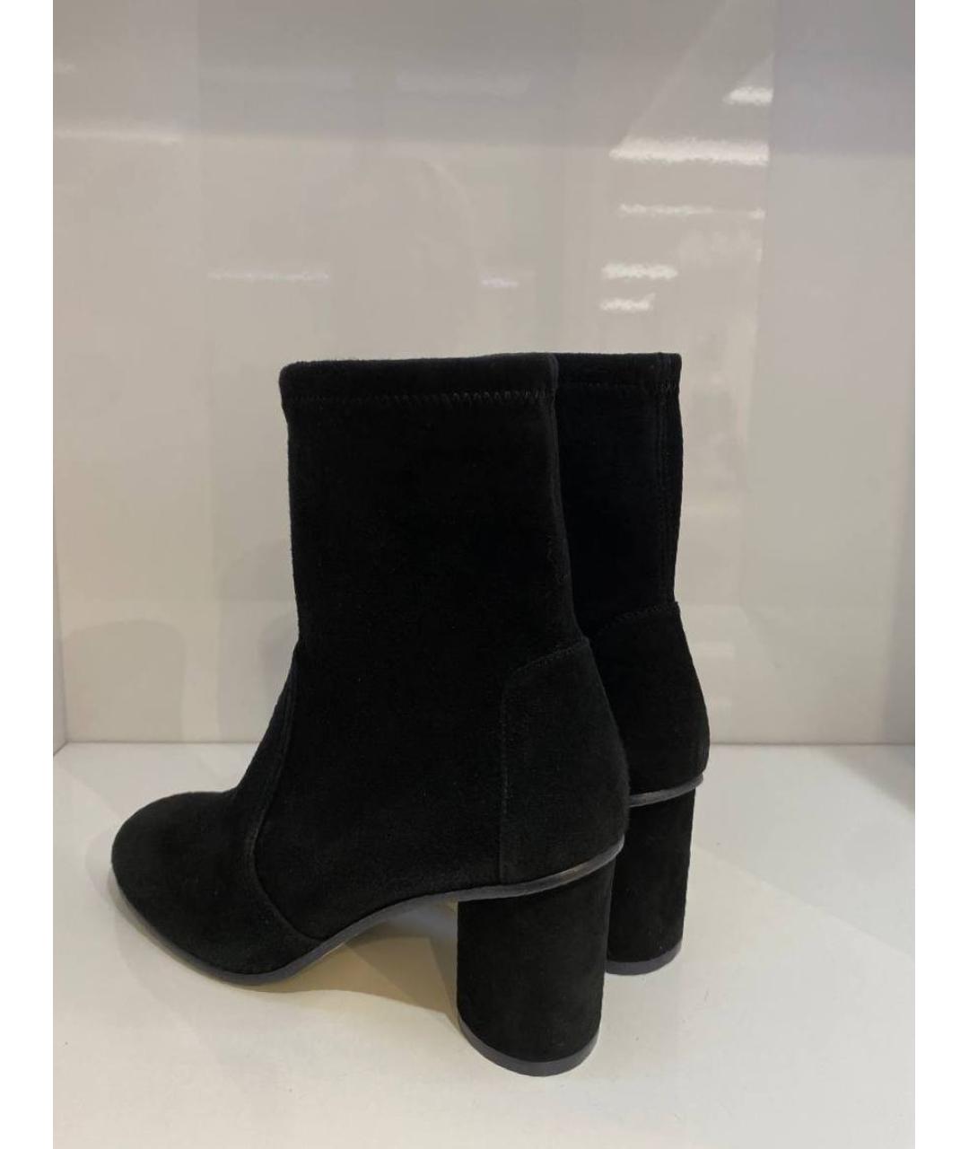 STUART WEITZMAN Черные замшевые сапоги, фото 3