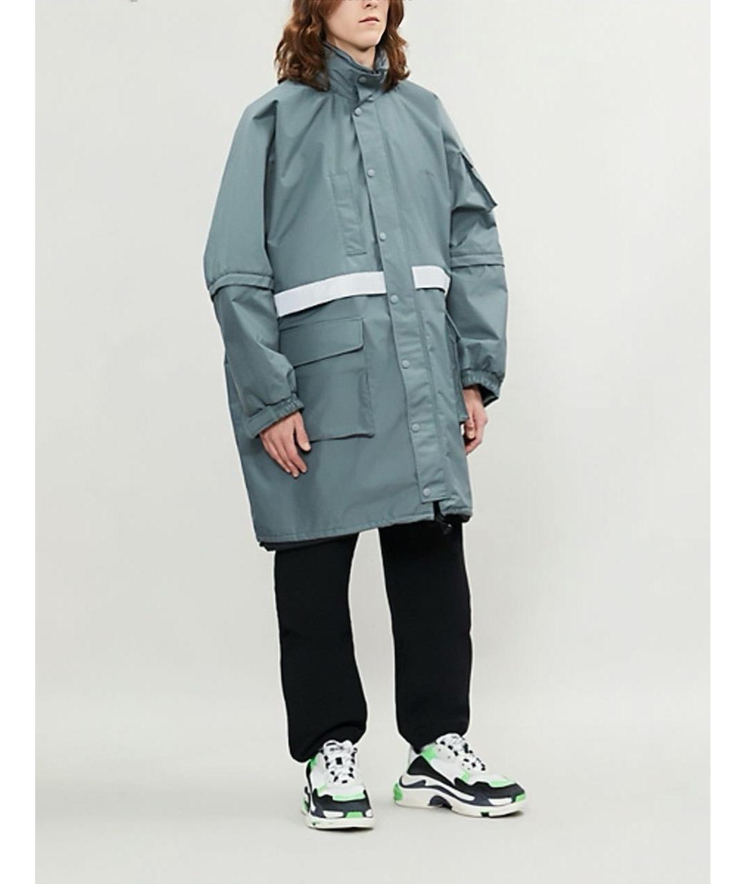 BALENCIAGA Серая полиуретановая парка, фото 8