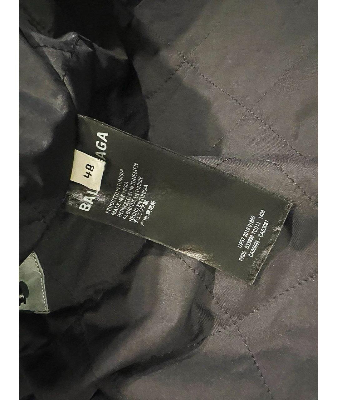 BALENCIAGA Серая полиуретановая парка, фото 6