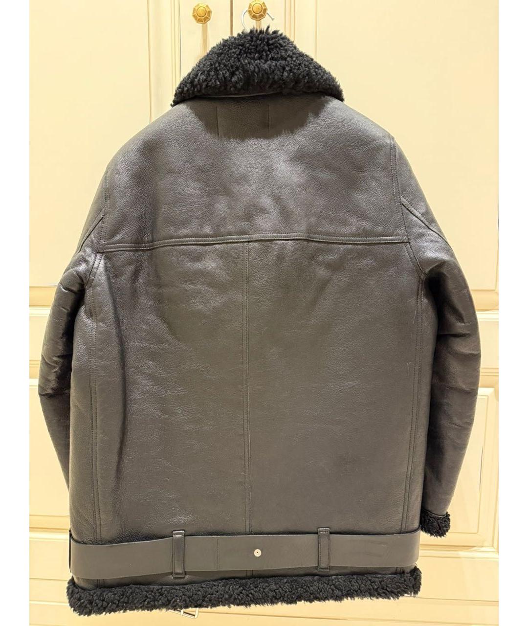 ACNE STUDIOS Черная кожаная дубленка, фото 2