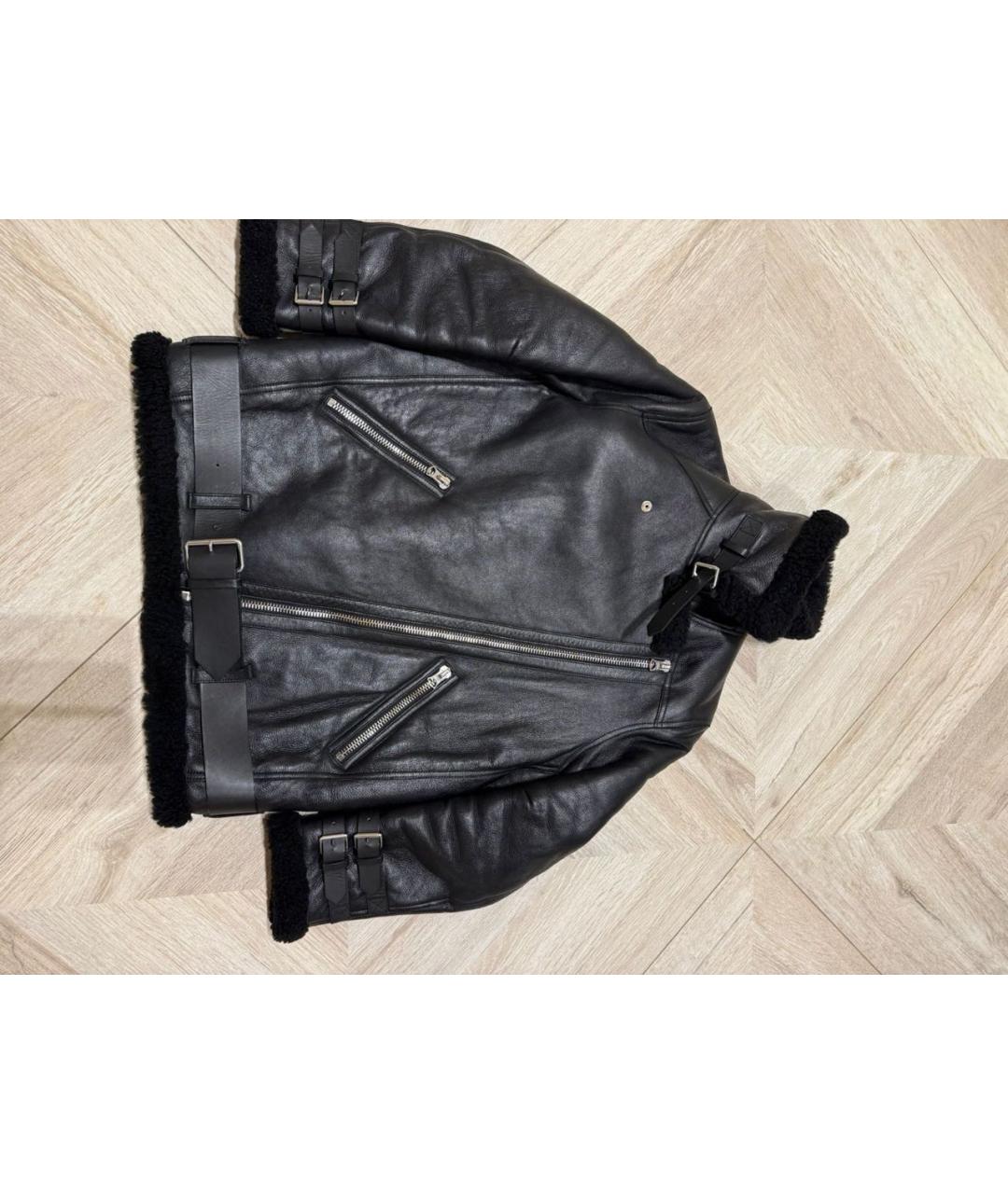 ACNE STUDIOS Черная кожаная дубленка, фото 3