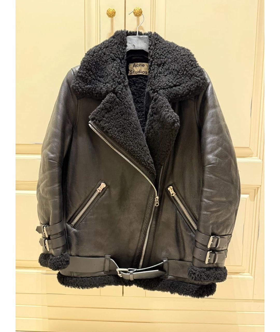 ACNE STUDIOS Черная кожаная дубленка, фото 7