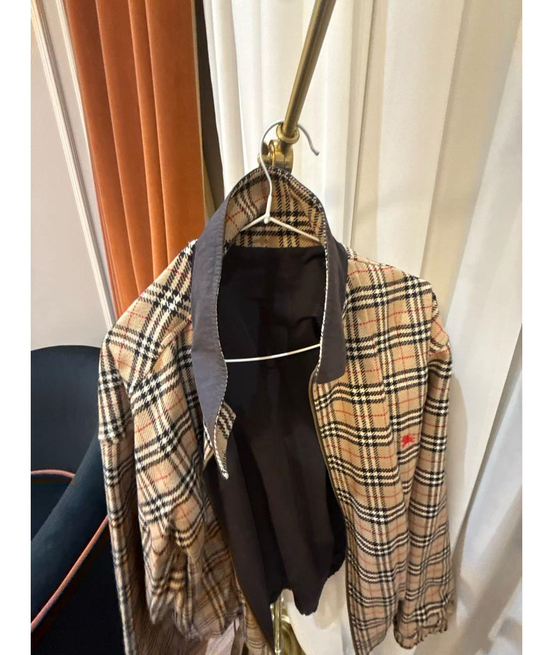 BURBERRY Коричневая твидовая парка, фото 3