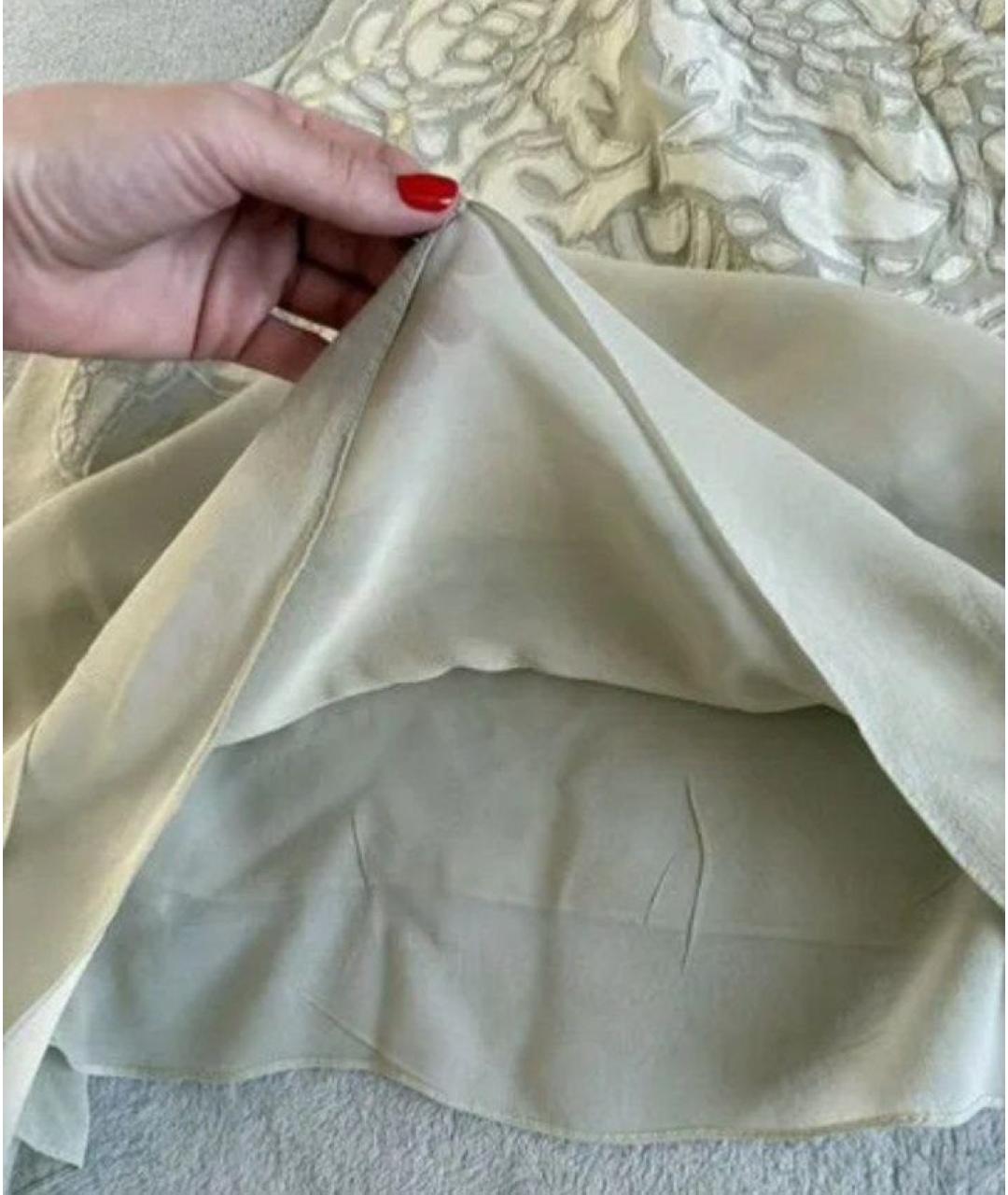 BARBARA BUI Бежевая шелковая майка, фото 4