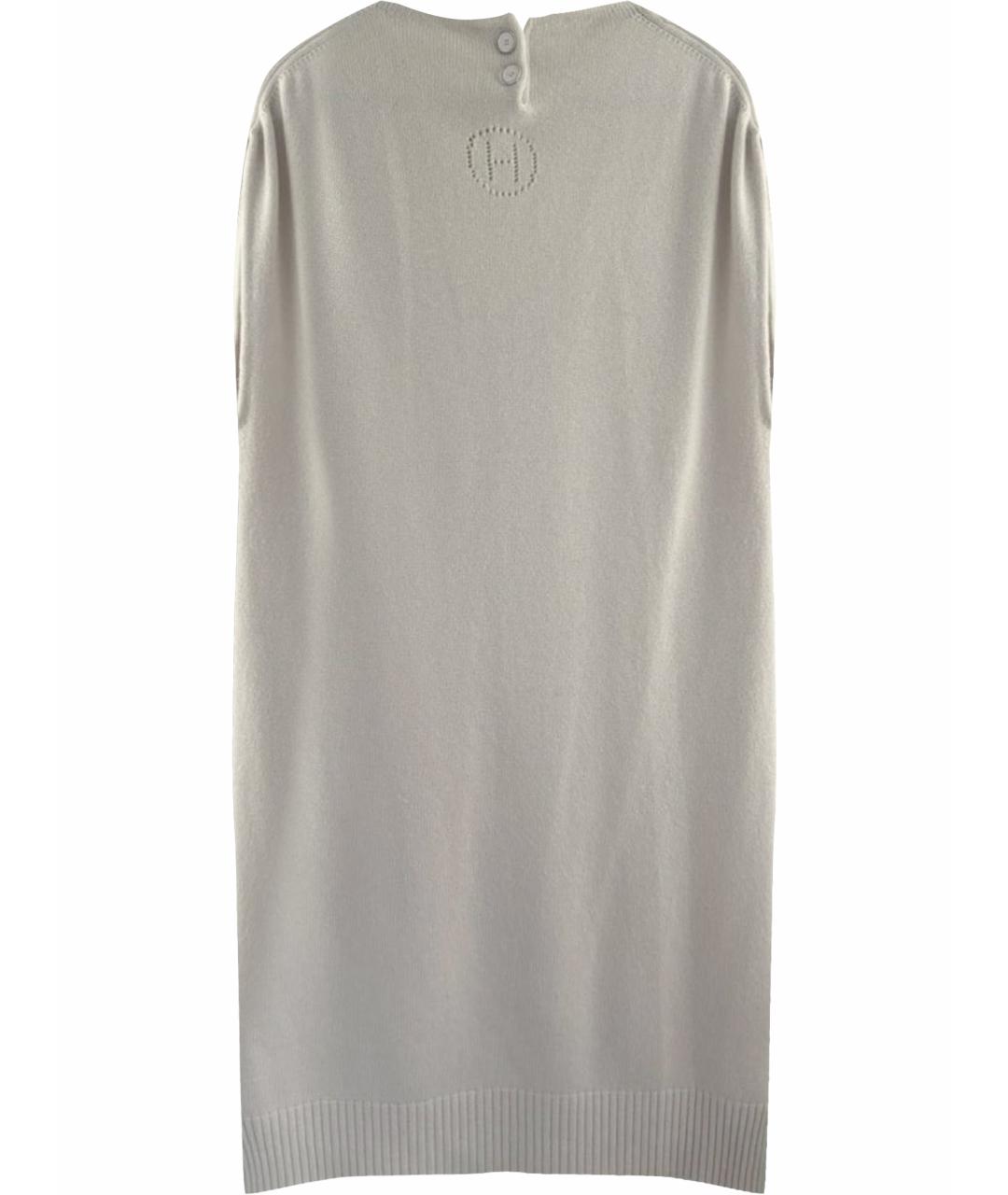 HERMES Бежевое кашемировое повседневное платье, фото 1