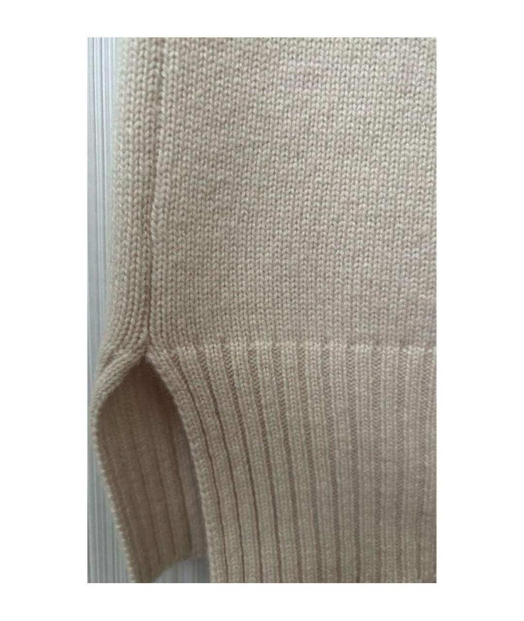 HERMES Бежевое кашемировое повседневное платье, фото 7