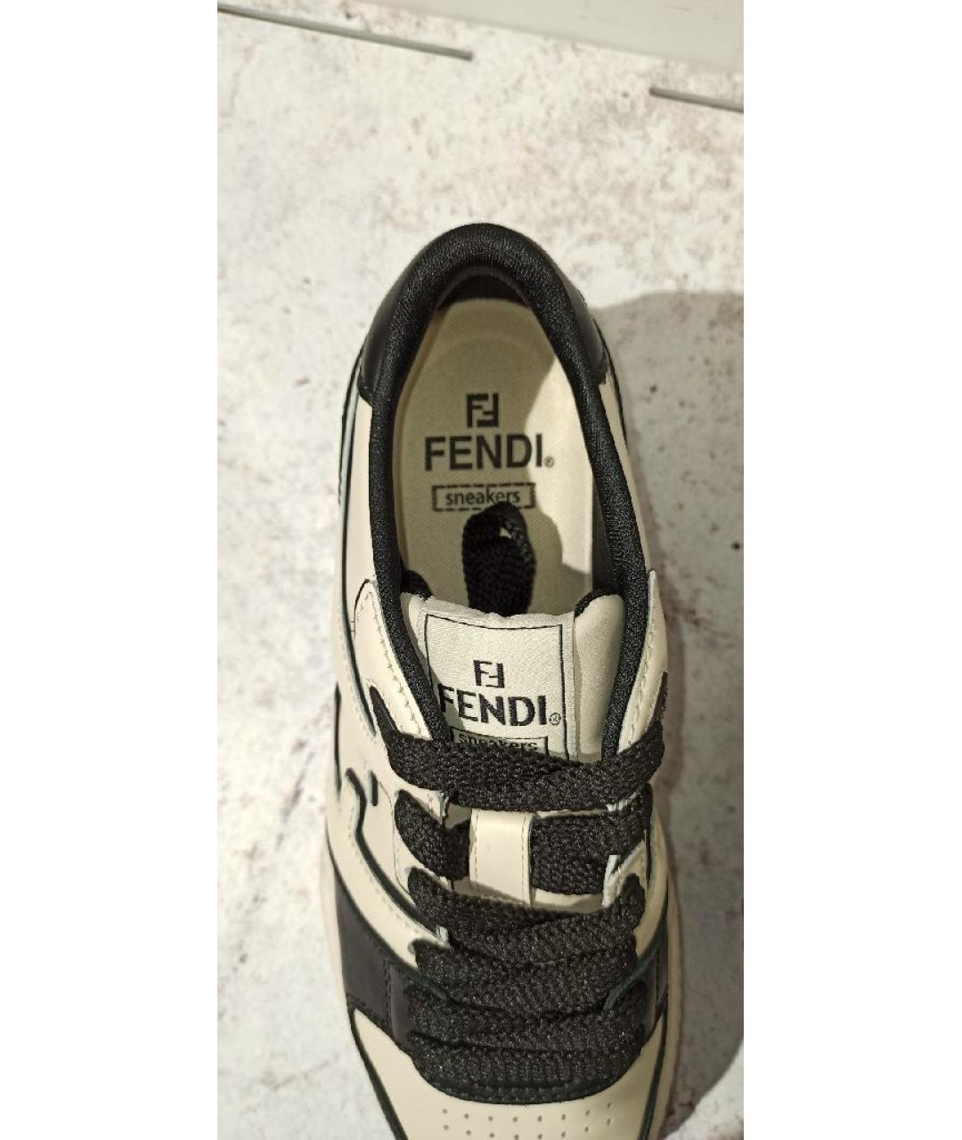FENDI Мульти кожаные кеды, фото 6