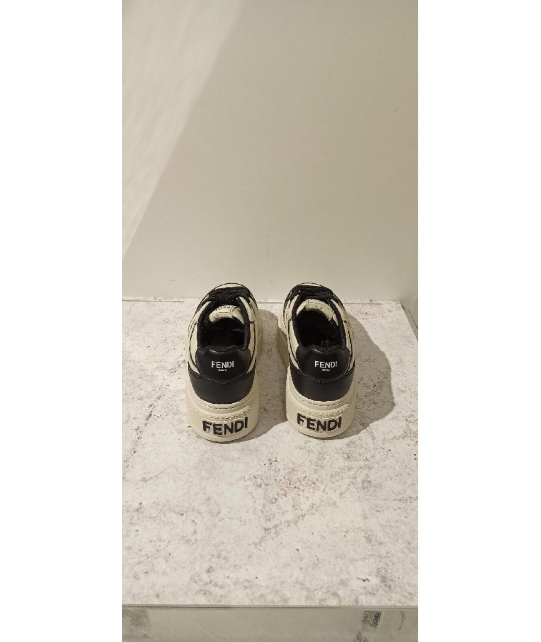 FENDI Мульти кожаные кеды, фото 4