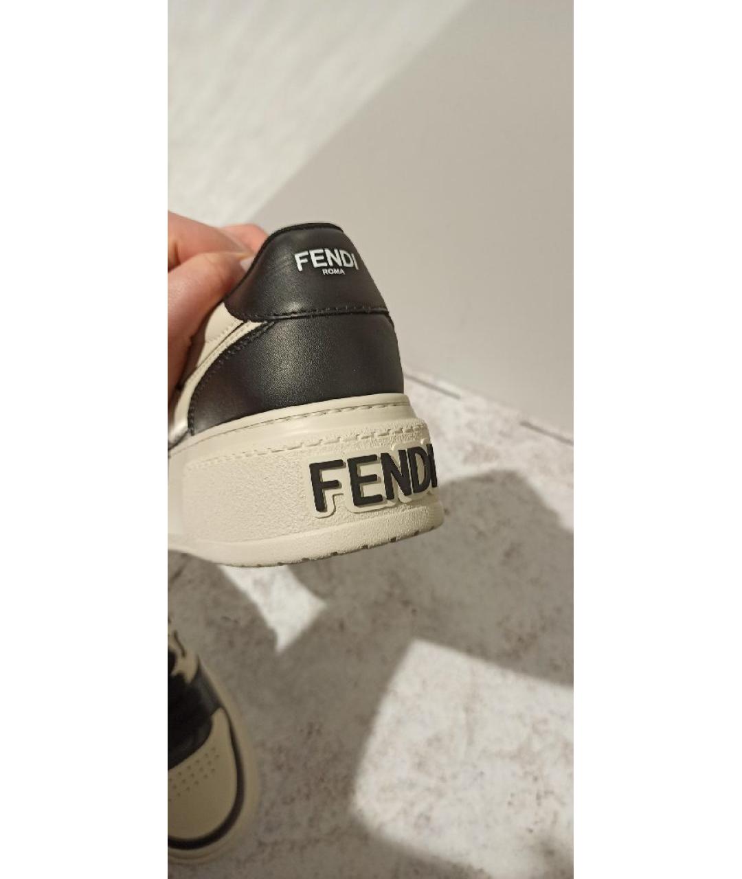 FENDI Мульти кожаные кеды, фото 7